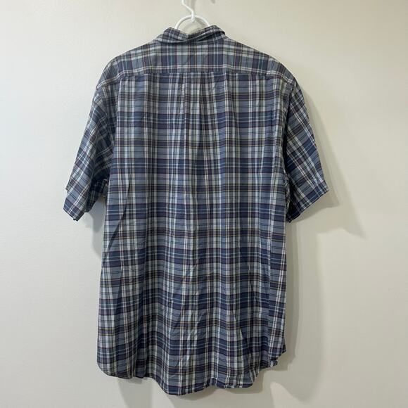 Ralph Lauren Jeans Co Vtg Mens Sz XXL Plaid Short Sleeve Button Down Shirt 90s - Picture 4 of 4